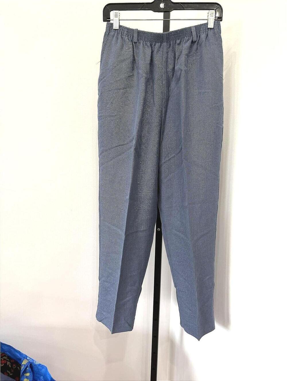 NWT Alfred Dunner Blue Elastic Waist Pants Size 14